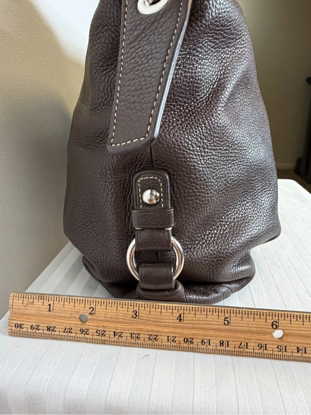 Coach Convertible Hobo/Shoulder/Crossbody Bag Timeless Brown Pebbled Leather